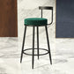 Modern Armless Backrest Counter Stool Iron Cashier Bar Stool with Cushion and Pedal Clearhalo 'Bar Furniture' 'Bar Stools' 'bar_stools' 'furn' 'furn_bar_stools' 'Furniture' 'furniture_bar_stools' 'Kitchen & Dining Furniture' 1200x1200_5b4f2f27-62bb-475f-baa8-8b221d789444