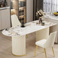 Metal Traditional Luxury Free Form Indoor Table Sintered Stone Table for Dining Room Clearhalo ' dining_table' 'Dining Tables & Seating' 'Dining Tables' 'furn' 'furn_dining_table' 'Furniture' 'furniture_dining_table' 'Kitchen & Dining Furniture' 'kitchen&dining_furn' 'kitchen' 'kitchen_dining_table' 1200x1200_5b4f5dca-a08c-42b4-b6d4-72d8351833e9