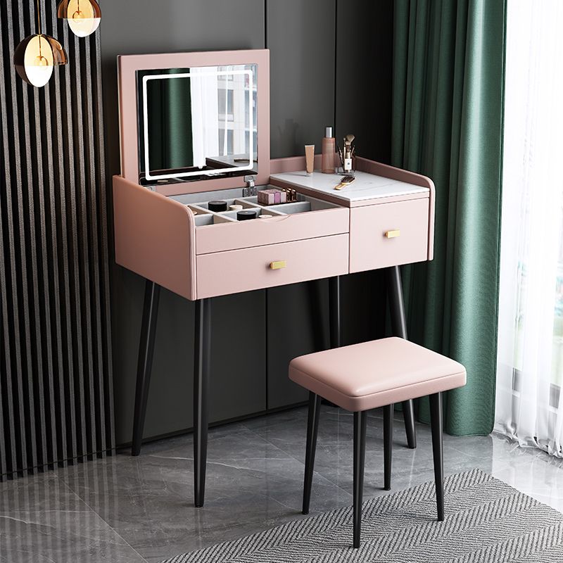 Consejo de tocador contemporáneo 2- Cajón de la pizarra Tope de maquillaje de la mesa de la pizarra