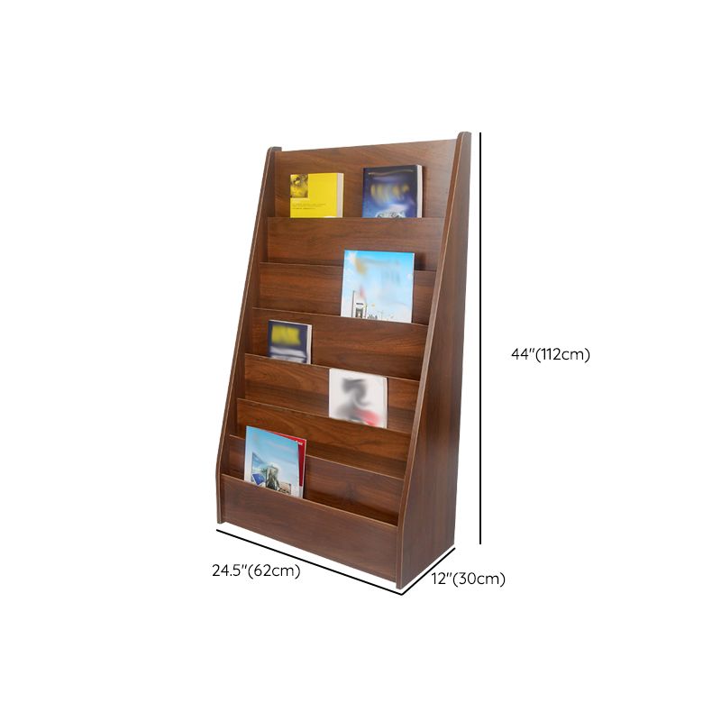 Closed Back Contemporary Bookcase Engineered Wood Vertical Bookshelf with Shelves Clearhalo 'Bookcases' 'furn' 'furn_bookcases' 'Furniture' 'Office Furniture' 1200x1200_5b50db30-151e-4f89-afc3-8ca31e364316