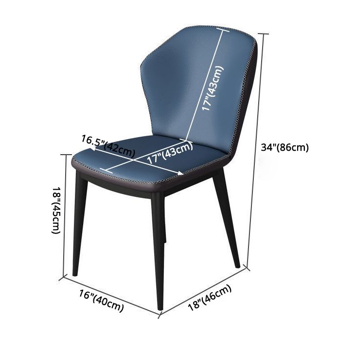 Modern Polyurethane Dining Chair 17'' Wide Wingback Side Chair for Home Use Clearhalo ' kitchen&dining_furn' 'Dining Chairs' 'Dining Tables & Seating' 'dining_chair' 'furn' 'furn_dining_chair' 'Furniture' 'furniture_dining_chair' 'Kitchen & Dining Furniture' 'kitchen' 1200x1200_5b50e715-9edc-4095-938c-95f21916606c