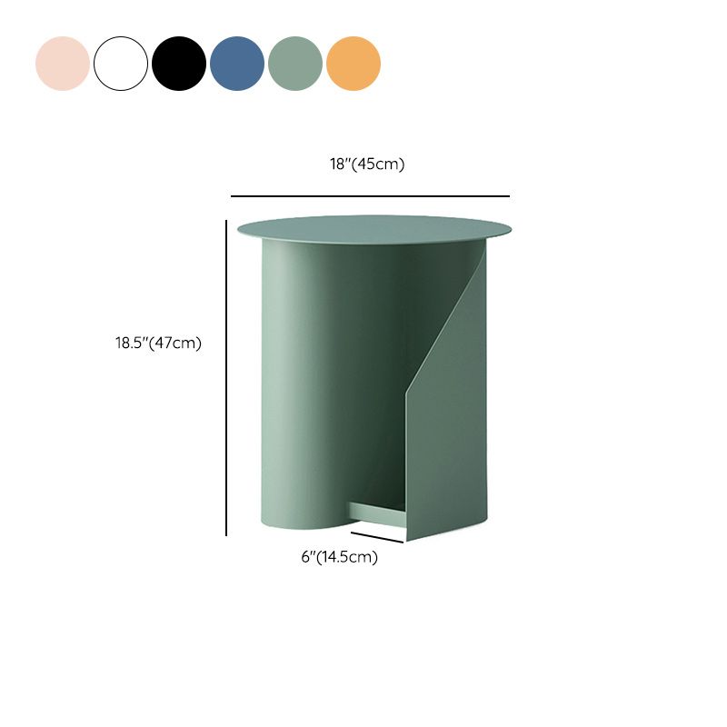 Contemporary Corner Table Round Side Table with Metal Shelves Clearhalo 'Coffee & Accent Tables' 'End & Side Tables' 'end_side_tables' 'furn' 'furn_end_side_tables' 'Furniture' 'Living Room Furniture' 1200x1200_5b51203b-271f-4204-8507-e83042e2d22e