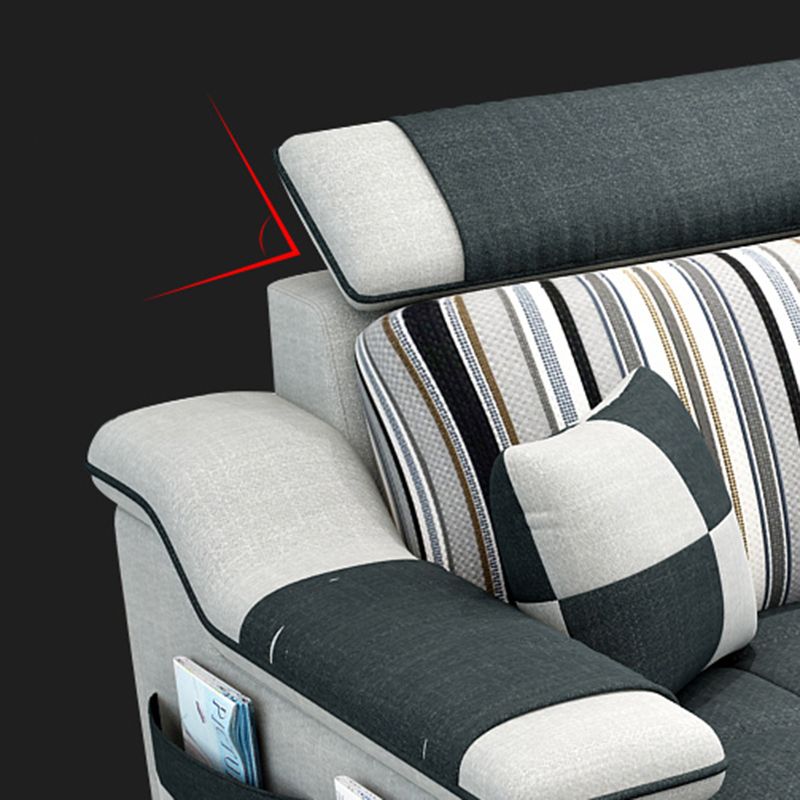 Sloped Arms Pillowed Back Cushions Sectionals Sofas for Living Room Clearhalo 'furn' 'furn_sectionals' 'Furniture' 'furniture_sectionals' 'kitchen' 'kitchen_sectionals' 'Living Room Furniture' 'Sectionals' 1200x1200_5b51ad6a-172e-42a6-8d91-7c374e0ffd44