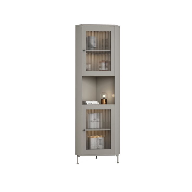 15.75" L * 15.75" W Storage Cabinet with Shelf and Glass Doors Triangle Cabinet Clearhalo 'Cabinets & Chests' 'cabinets_chests' 'furn' 'furn_cabinets_chests' 'Furniture' 'Living Room Furniture' 1200x1200_5b52ecf8-2385-4e4b-b14c-f5e49635c3c2