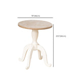 Table de bout rustique salon métal 4 jambes table d'appoint en bois massif