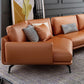 Mid-Century Modern Square Arm Sectional Sofa 34.65"H Cushion Back Sofa, Orange Clearhalo 'furn' 'furn_sectionals' 'Furniture' 'furniture_sectionals' 'Living Room Furniture' 'Sectionals' 1200x1200_5b54a997-e99e-42e3-ab02-cae7331fa5f2