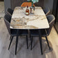 Rectangle Stone Top Dining Table Contemporary Dining Table with 4 Legs in Black Clearhalo 'Dining Tables & Seating' 'Dining Tables' 'dining_table' 'furn' 'furn_dining_table' 'Furniture' 'furniture_dining_table' 'Kitchen & Dining Furniture' 1200x1200_5b562f91-3789-456f-b31d-bb3623db024f