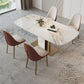 Luxurious Sintered Stone Top Dining Set Rectangle 1/4/5/7 Pieces Dinette Table Set Clearhalo 'Dining Room Sets' 'Dining Tables & Seating' 'dining_room_set' 'furn' 'furn_dining_room_set' 'Furniture' 'Kitchen & Dining Furniture' 1200x1200_5b573995-b60d-4aaa-9300-c7e1557901a1