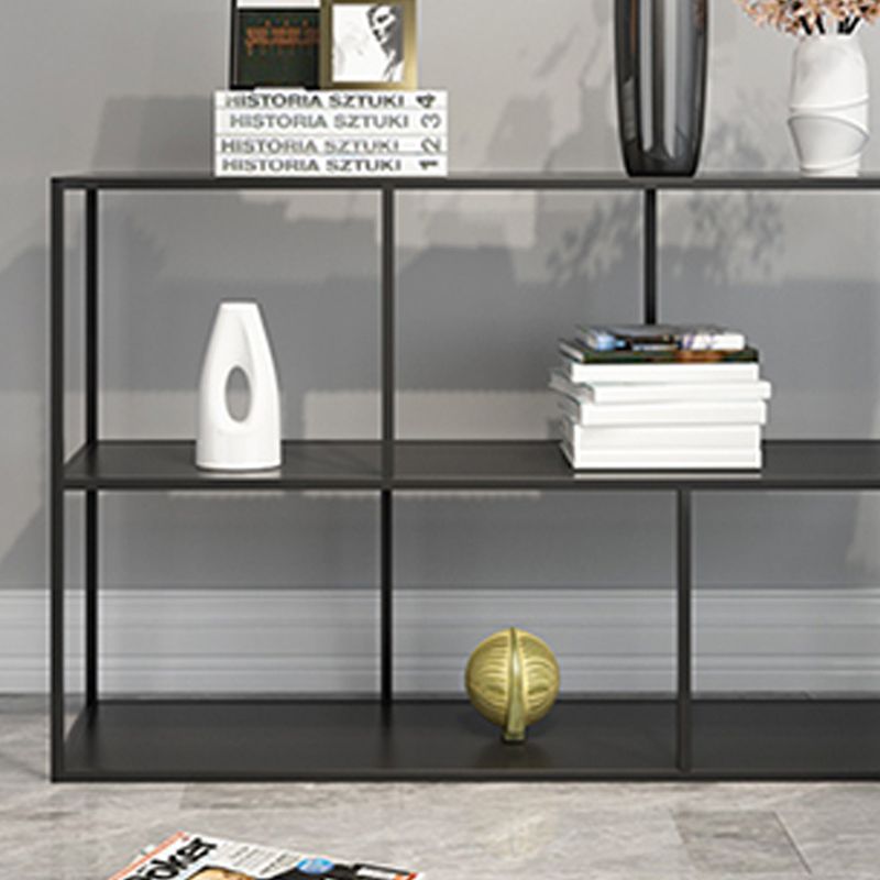 Open Bookcase Minimalist Book Shelf with Metal Rectangular Shelves Clearhalo 'Bookcases' 'Furniture' 'furniture_bookcases' 'kitchen' 'kitchen_bookcases' 'Living Room Furniture' 'Office Furniture' 1200x1200_5b575f20-c237-43a7-ab90-9931f6807591