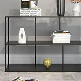 Open Bookcase Minimalist Book Shelf with Metal Rectangular Shelves Clearhalo 'Bookcases' 'Furniture' 'furniture_bookcases' 'kitchen' 'kitchen_bookcases' 'Living Room Furniture' 'Office Furniture' 1200x1200_5b575f20-c237-43a7-ab90-9931f6807591