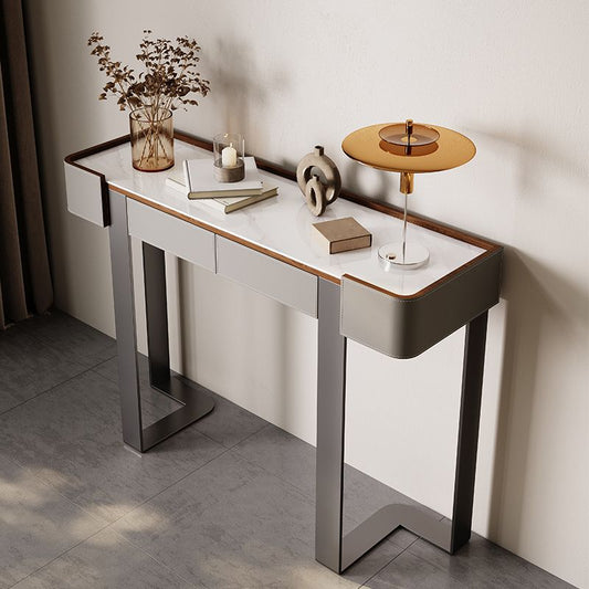 14 inch Wide Hall Console Tables Half Moon Glam Sofa Console Table