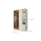 Modern Freestanding Wardrobe Wood Frame Wardrobe with Tempered Glass Doors