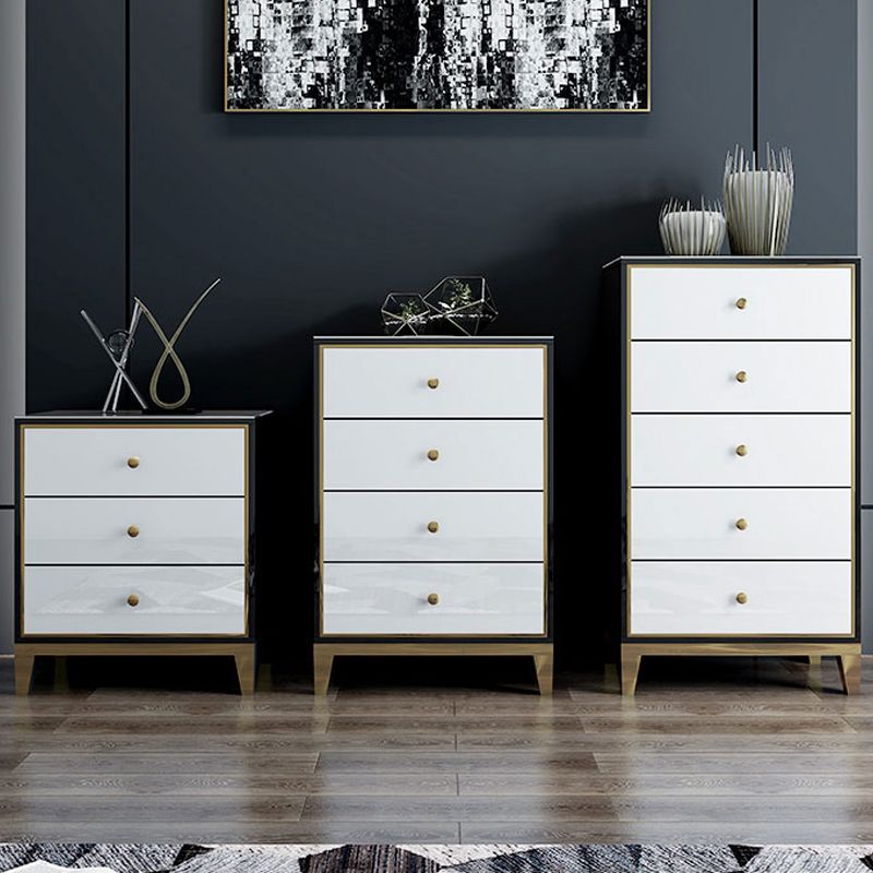 3/4/5引き出し木製ランジェリーチェストモダンな寝室の垂直貯蔵箱