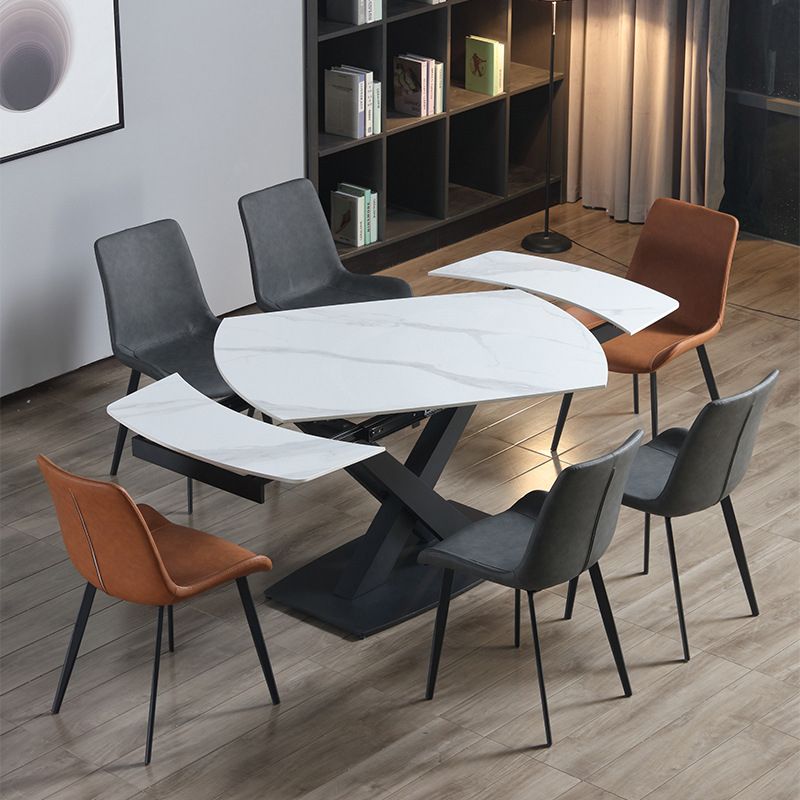 Extendable Modern Kitchen Sintered Stone Furniture Standard Height Dining Room Table Set Clearhalo 'Dining Room Sets' 'Dining Tables & Seating' 'dining_room_set' 'furn' 'furn_dining_room_set' 'Furniture' 'furniture_dining_room_set' 'Kitchen & Dining Furniture' 'kitchen&dining_furn' 'kitchen' 1200x1200_5b5dd813-fa3d-4dfc-b0a9-e90d885f3683