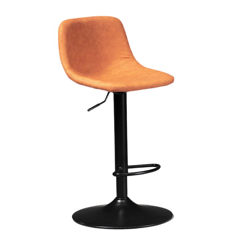 Contemporary Liftable Bar-stool Low Back Bar Stool with Metal Legs Clearhalo 'Bar Furniture' 'Bar Stools' 'bar_stools' 'furn' 'furn_bar_stools' 'Furniture' 'furniture_bar_stools' 'Kitchen & Dining Furniture' 1200x1200_5b5e22c9-95d9-447f-8240-9a394d67f903