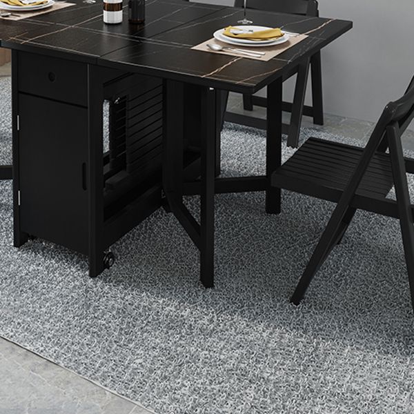 Table à manger de base à la base de rectangle de style contemporain (seule table)