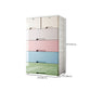 Plastic Storage Cabinet with Legs Modern Wardrobe Armoire for Home
