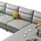 Scandinavian Faux Leather Sectional for Four People 60.63" Wide