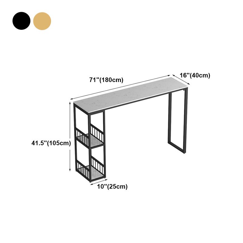 White Top Bar Table Traditional Luxury Rectangle Bar Table with Trestle Base Clearhalo 'Bar Furniture' 'Bar Tables' 'bar_tables' 'furn' 'furn_bar_tables' 'Furniture' 'furniture_bar_tables' 'Kitchen & Dining Furniture' 1200x1200_5b5fefdf-de21-4c9a-9421-5d95ab73513f