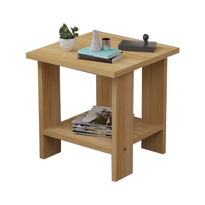 Contemporary Wooden Side Table One Shelf End Table With Four Legs Clearhalo 'Coffee & Accent Tables' 'End & Side Tables' 'end_side_table' 'end_side_tables' 'furn' 'furn_end_side_tables' 'Furniture' 'furniture_end_side_table' 'Living Room Furniture' 1200x1200_5b60b0cd-3c00-414d-98f9-ce4bc7194f84