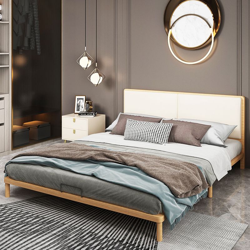 Contemporary Panel Wood Standard Bed with Rectangular Headboard Clearhalo 'Bedroom Furniture' 'Beds' 'furn' 'furn_beds' 'Furniture' 1200x1200_5b60b525-93b4-4d70-858b-6a6a5d216ee0