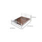 Modern Finish Metallic Open-Frame Bed Glam Wire-Grid Iron Bed Frame with Headboard