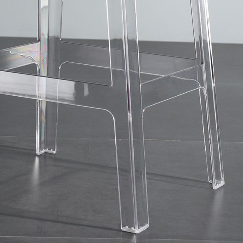 Nordic Style 30-inch Barstool Transparent Plastic Backrest Bar Stool for Dining Room Clearhalo 'Bar Furniture' 'Bar Stools' 'bar_stools' 'furn' 'furn_bar_stools' 'furniture_bar_stools' 'Kitchen & Dining Furniture' 'kitchen&dining_furn' 'kitchen' 'kitchen_furn' Furniture' 1200x1200_5b67a825-060b-4e9d-b23e-3cfdca89c60c