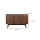 Stegno a buffet di archiviazione in stile glam Sideboard a buffet in legno solido con 6 disegni