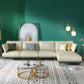 Green Luxurious Sectional Sofa Faux Leather Round Arm Sectional