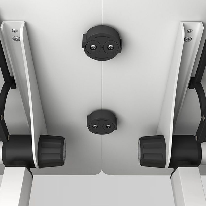 Bureau de bureau en bois moderne avec roues de roues roues blancs de bureau rectangulaire blanc pour le bureau