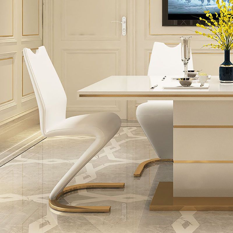 Scandinavian Style Faux Leather Dining Chairs Solid Back Chair for Kitchen (Set of 2) Clearhalo ' kitchen&dining_furn' 'Dining Chairs' 'Dining Tables & Seating' 'dining_chair' 'furn' 'furn_dining_chair' 'Furniture' 'furniture_dining_chair' 'Kitchen & Dining Furniture' 'kitchen' 1200x1200_5b6eb942-f081-475b-bd35-9e611eb33156