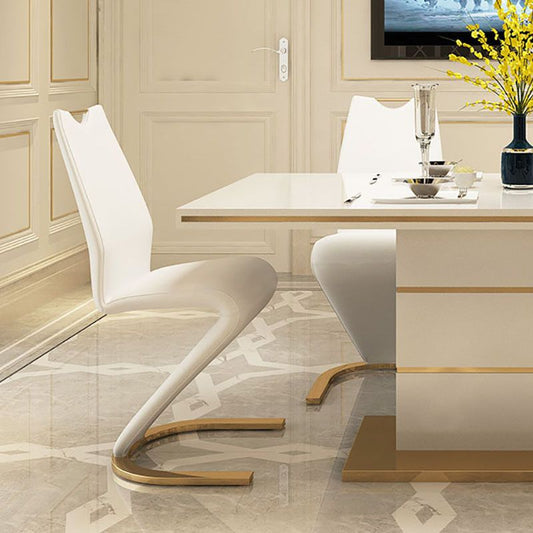 Scandinavian Style Faux Leather Dining Chairs Solid Back Chair for Kitchen (Set of 2) Clearhalo ' kitchen&dining_furn' 'Dining Chairs' 'Dining Tables & Seating' 'dining_chair' 'furn' 'furn_dining_chair' 'Furniture' 'furniture_dining_chair' 'Kitchen & Dining Furniture' 'kitchen' 1200x1200_5b6eb942-f081-475b-bd35-9e611eb33156