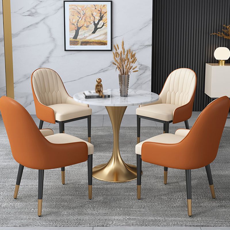 Sintered Stone White Dining Table Simplicity Tulip Base Table for Dining Room Clearhalo ' dining_table' 'Dining Tables & Seating' 'Dining Tables' 'furn' 'furn_dining_table' 'Furniture' 'furniture_dining_table' 'Kitchen & Dining Furniture' 'kitchen&dining_furn' 'kitchen' 'kitchen_dining_table' 1200x1200_5b6f3b4c-347b-4994-8e02-c254f6ea4b3d