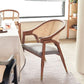 Scandinavian Solid Wood Parsons Chair/Accent Armchair with Woven Back