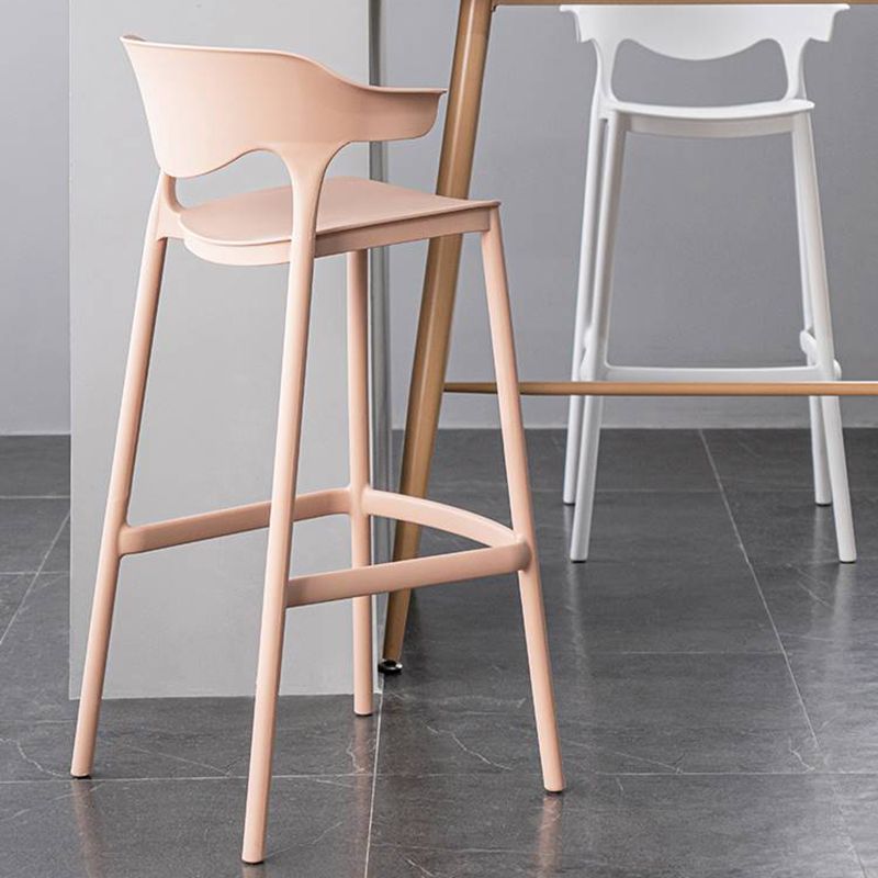 Industrial Stackable Bar Height Stool Plastic Low Back Bar Stool for Dining Room Clearhalo 'Bar Furniture' 'Bar Stools' 'bar_stools' 'furn' 'furn_bar_stools' 'Furniture' 'Kitchen & Dining Furniture' 1200x1200_5b7198d6-7605-4e59-ba9e-22276cdd5ef6