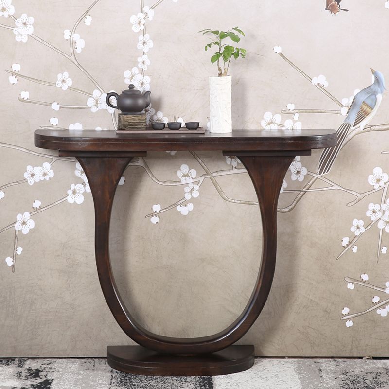 Tabella della console moderna di metà secolo a metà secolo tavolo di divano console in legno massiccio