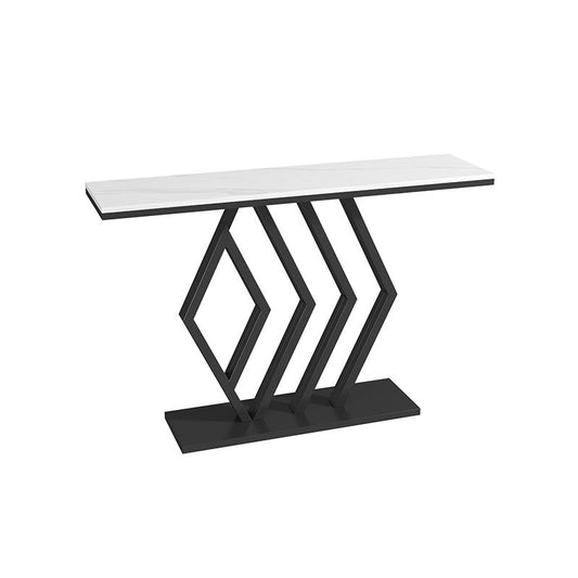 Tavolo da ardesia glam e console metallica resistente alle macchie astratte per Hall