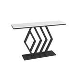 Tavolo da ardesia glam e console metallica resistente alle macchie astratte per Hall