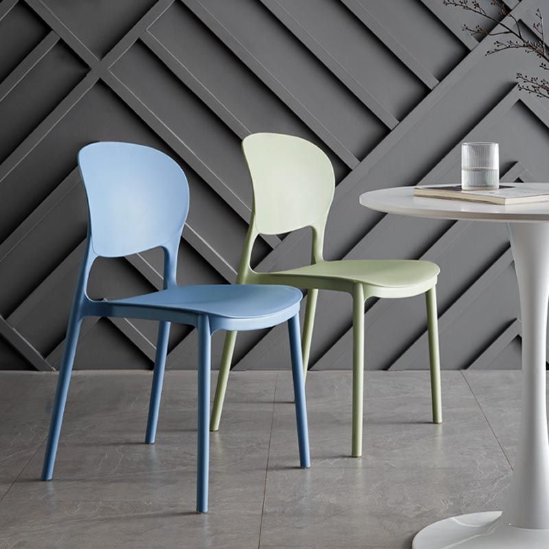 Glam Plastic Side Chair Stacking Open Back Dining Side Chair Clearhalo 'Dining Chairs' 'Dining Tables & Seating' 'dining_chair' 'furn' 'furn_dining_chair' 'Furniture' 'Kitchen & Dining Furniture' 1200x1200_5b742636-1ecc-4c68-a28d-6937e1a95ea0