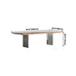 Rectangle Wood Color Dining Table Pine Solid Wood Table Luxury with Double Pedestal Clearhalo ' dining_table' 'Dining Tables & Seating' 'Dining Tables' 'furn' 'furn_dining_table' 'Furniture' 'furniture_dining_table' 'Kitchen & Dining Furniture' 'kitchen&dining_furn' 'kitchen' 'kitchen_dining_table' 1200x1200_5b7487ba-73f1-4a31-8cb2-87d2018eedf0