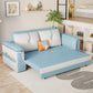 Pillow Back Sleeper Sofa Foldable Square Arms Futon Sleeper Sofa Bed