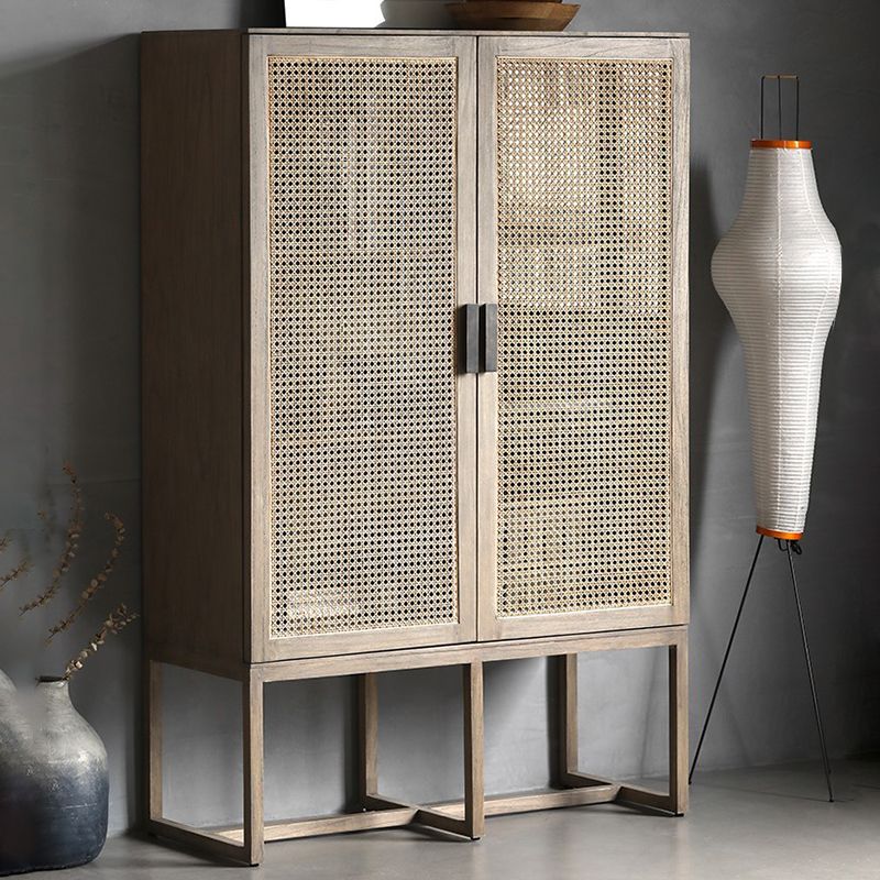 Rectangle Storage Cabinet Solid Wood Bar Pulls Cabinet with Doors Clearhalo 'Cabinets & Chests' 'cabinets_chests' 'furn' 'furn_cabinets_chests' 'Furniture' 'Living Room Furniture' 1200x1200_5b768454-5d30-4f00-b89b-bb5d70763afa