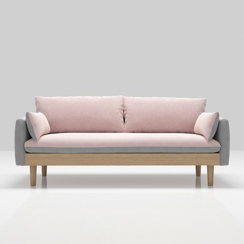 Loose Back 29.52" D x 29.92" H Sofa Slipcovered Wooden Linen Sofa Clearhalo 'furn' 'furn_sofas' 'Furniture' 'furniture_sofas' 'kitchen' 'kitchen_sofas' 'Living Room Furniture' 'Sofa' 'sofas' 1200x1200_5b770a1d-6f17-498e-b430-695931755081