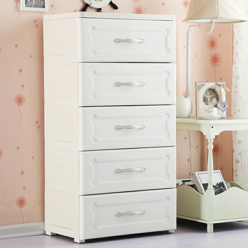 Armadio di stoccaggio in plastica con gambe armadio del guardaroba moderno con cassetto