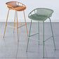 Nordic Backrest Counter Stool with Metal Base Plastic Armless Cafe Bar Chair with 4 Legs Clearhalo 'Bar Furniture' 'Bar Stools' 'bar_stools' 'furn' 'furn_bar_stools' 'Furniture' 'Kitchen & Dining Furniture' 1200x1200_5b78281c-c321-4ff9-8d13-885aec8f6648
