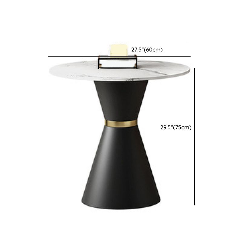 Juego de comedor de piedra blanca para la cocina 1/2/5 piezas de mesa redonda moderna