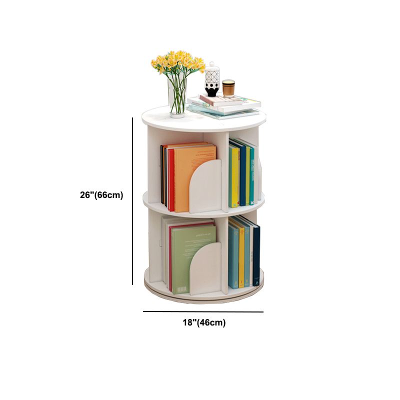 Estantería moderna de madera de ingeniería, estantería geométrica blanca para cualquier habitación