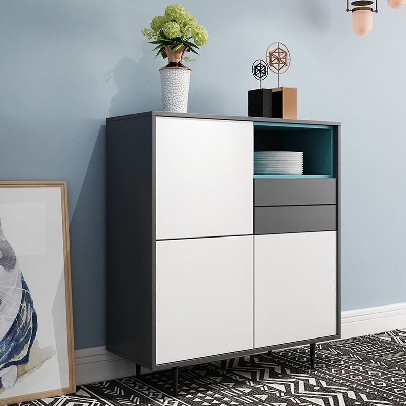 Contemporary Dining Buffet Wood Sideboard with Drawers and Cabinets Clearhalo 'buffet_sideboard' 'Buffets & Sideboards' 'furn' 'furn_buffet_sideboard' 'Furniture' 'Kitchen & Dining Furniture' 1200x1200_5b7b72bd-e8eb-467b-976b-fbeed60692e0