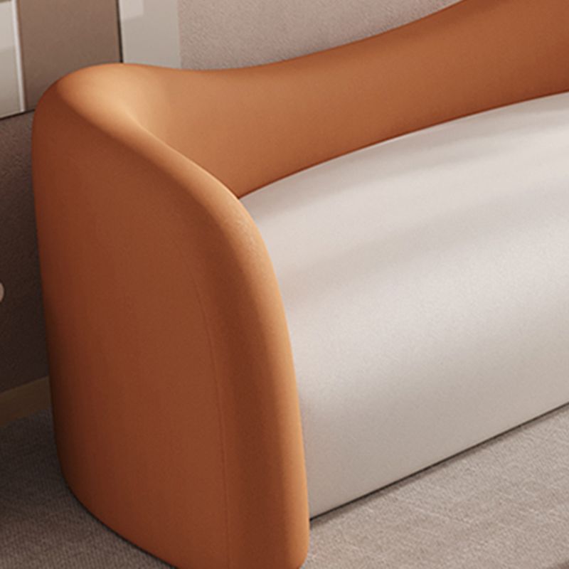 Faux Leather Modern Sofa Sloped Arm Curved Sofa for Living Room Clearhalo 'furn' 'furn_sofas' 'Furniture' 'Living Room Furniture' 'Sofa' 'sofas' 1200x1200_5b7ca099-c8b8-4946-afc9-3f60336f68e5