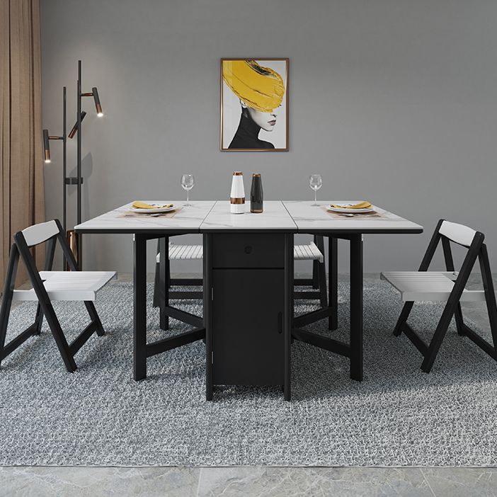 Contemporary Folding Furniture Stone Pedestal Dining Site Table for Home (only Table) Clearhalo 'Dining Tables & Seating' 'Dining Tables' 'dining_table' 'furn' 'furn_dining_table' 'Furniture' 'Kitchen & Dining Furniture' 1200x1200_5b7cb89a-4104-4b44-9d48-d6ea73a18180
